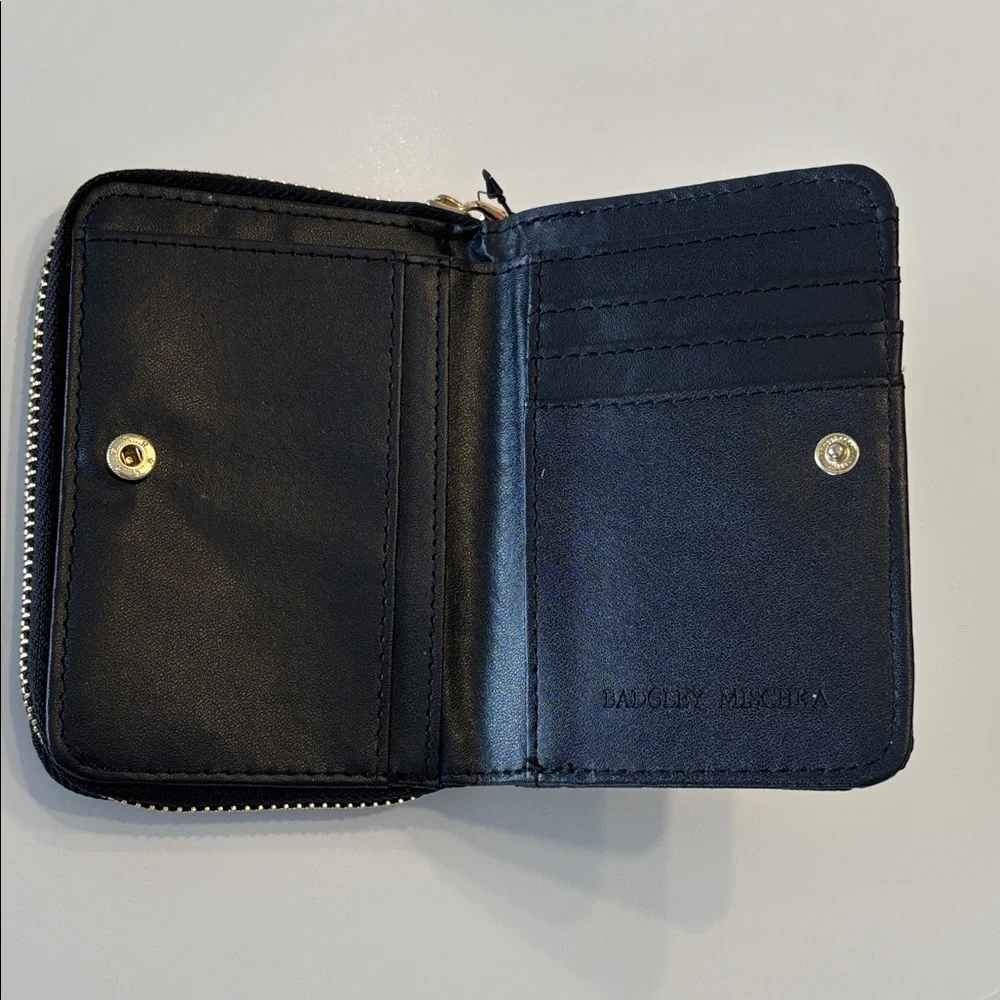 Badgley Mischka Black Vegan Leather Wallet